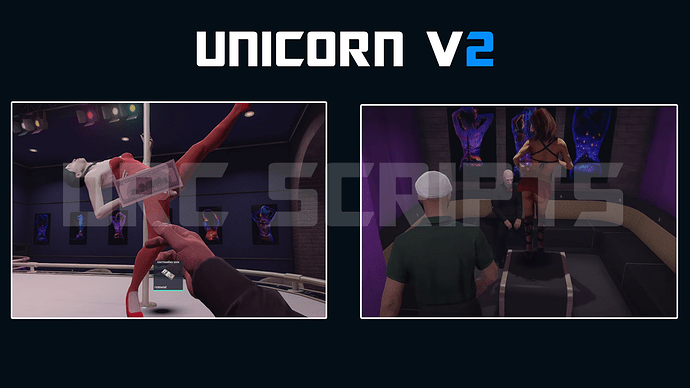 [PAID][QB][ESX] 🦄 Vanilla Unicorn Job V2 | (Advanced, Realistic, Optimized)